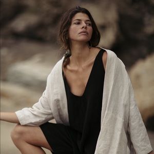 Ozma of California Linen Robe Jacket